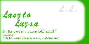 laszlo luzsa business card